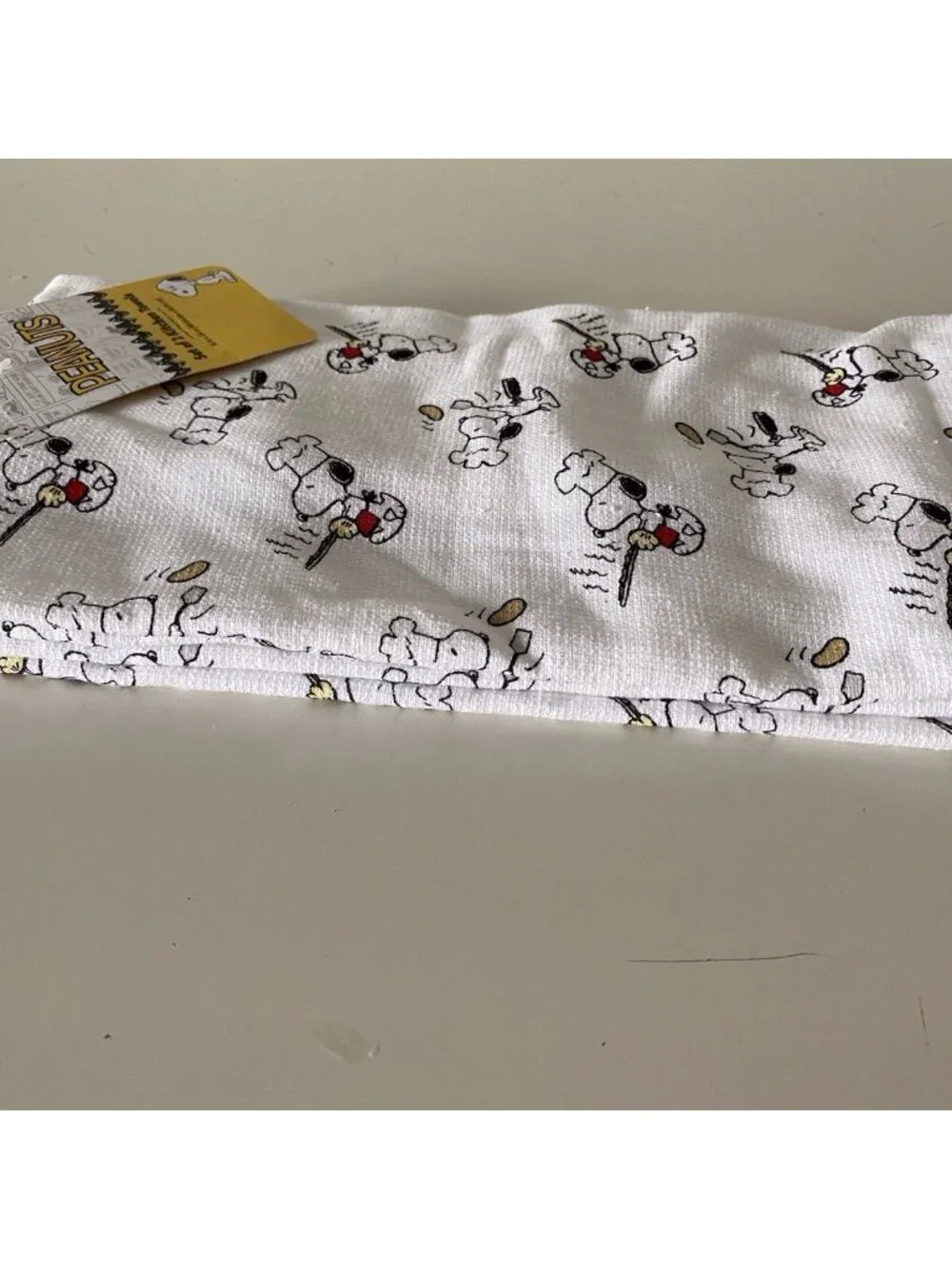 2 Pk Peanuts Snoopy Chef‎ Cooking Cotton Kitchen Towels 18 X 28” NEW